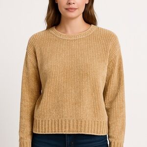 Philosophy Republic‎ Clothing Chenille Ribbed Sweater Women's Large Beige Tan